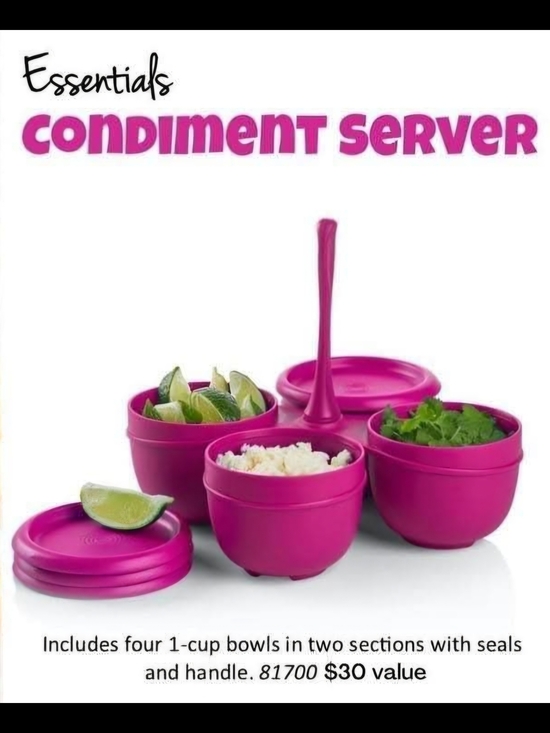 Tupperware Other - Tupperware Condiment Server Set - Magenta